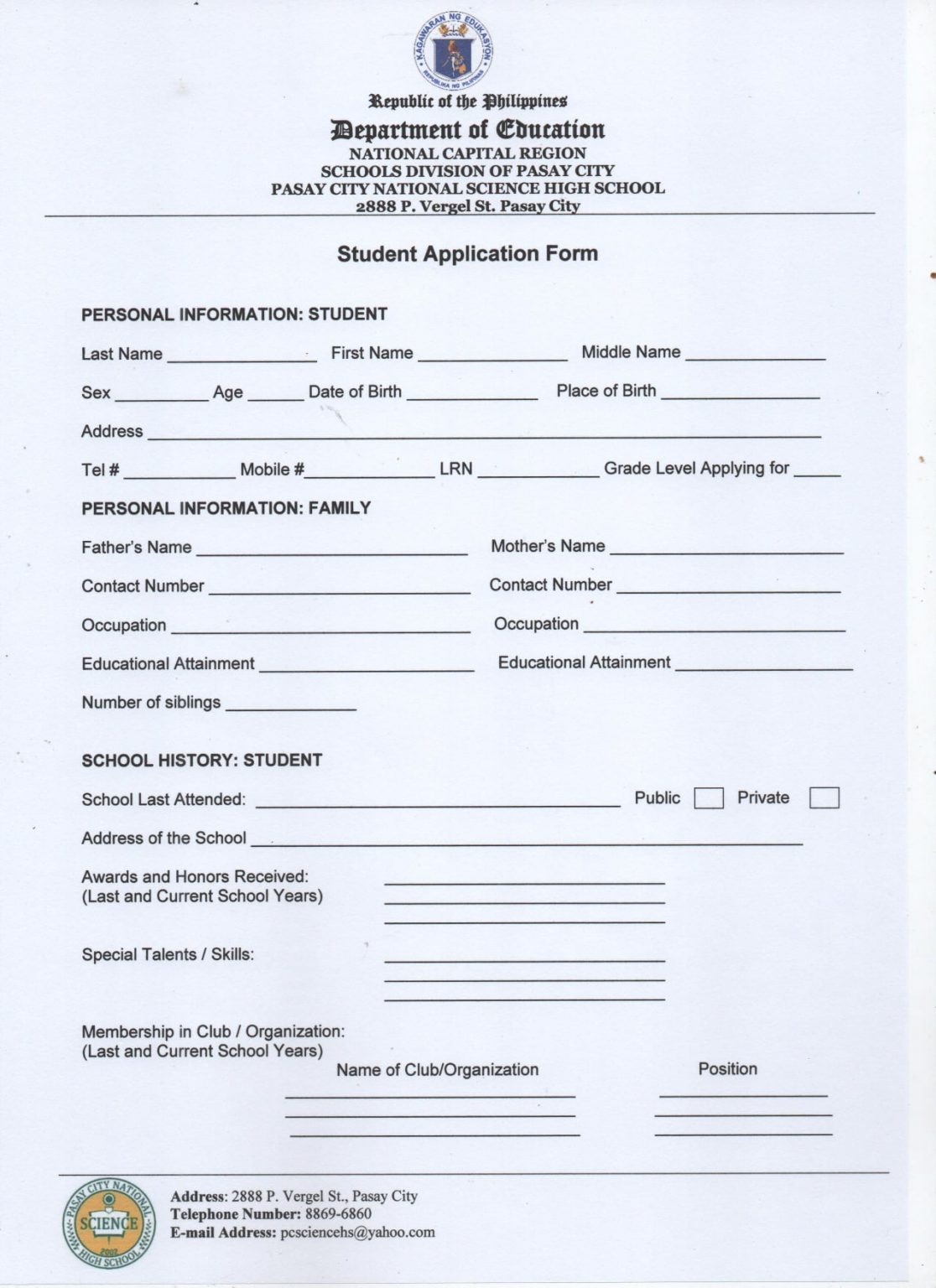 Campus News Application Guidelines For Grade 7 And Grade 11